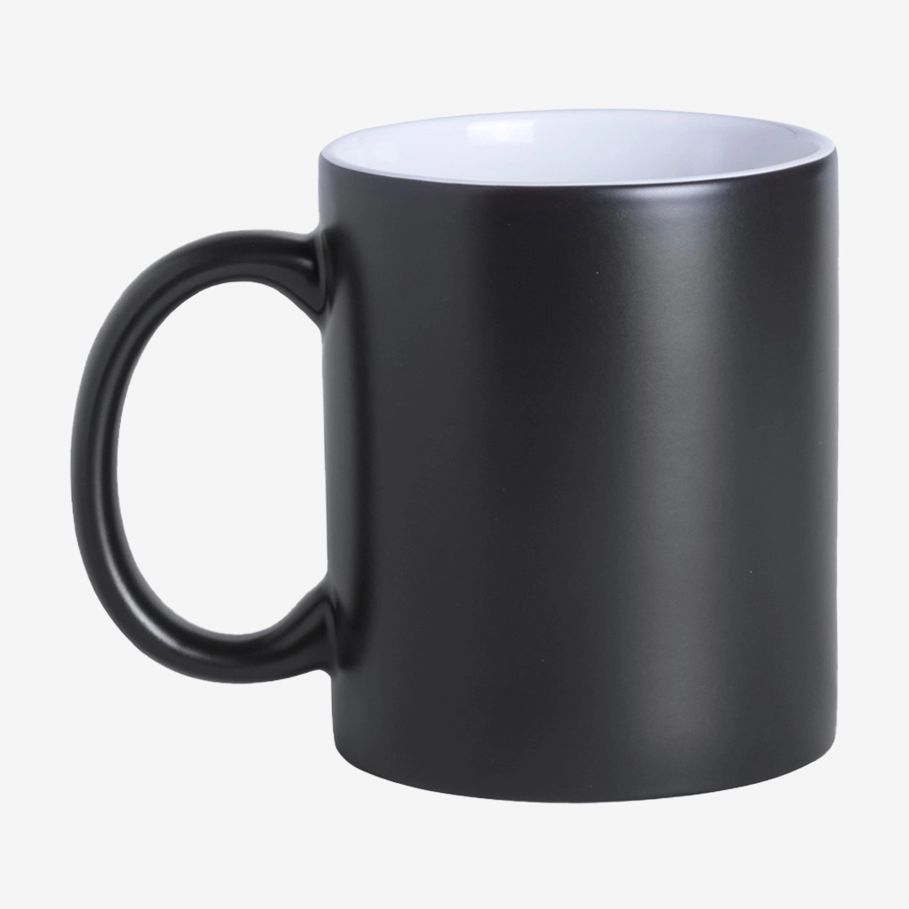 Taza Reactiva Negro Matte 11 oz