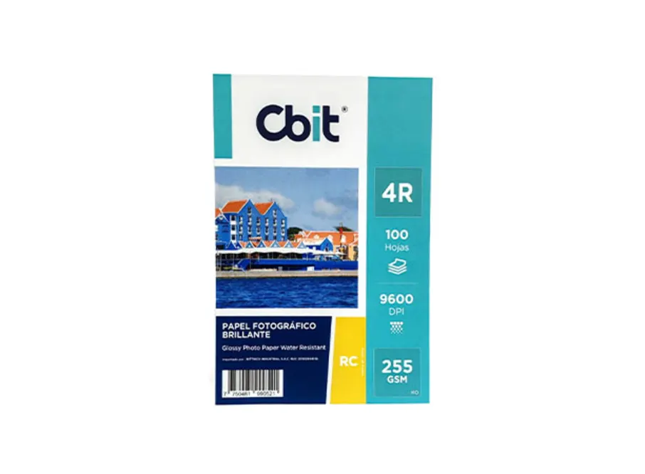 PAQ. 100H. 255GSM RC PAPEL FOTO JUMBO GLOSSY EMBOLSADO - PNX CBIT