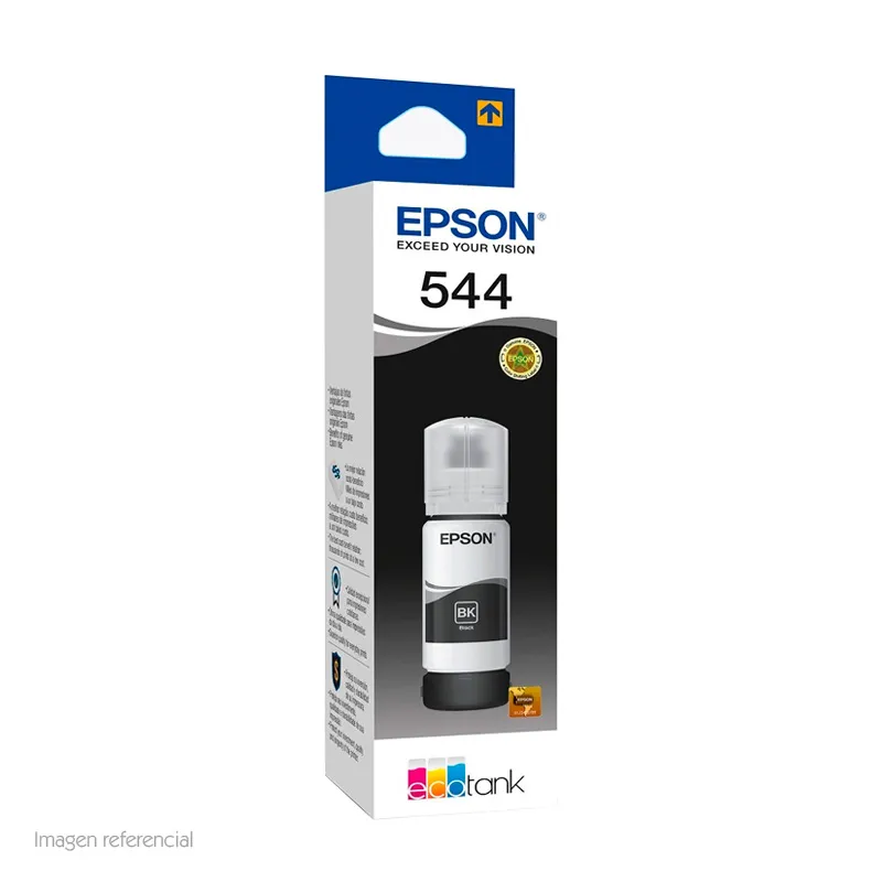 Botella de tinta EPSON 544, color Negro, contenido 65ml.