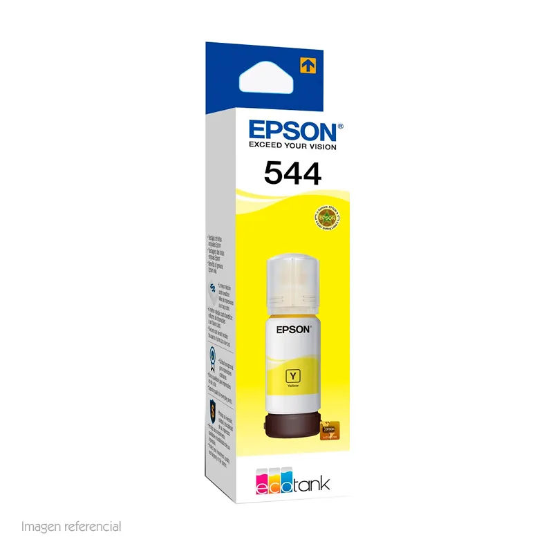 Botella de tinta EPSON 544, color Amarillo, contenido 65ml.