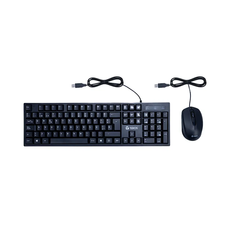 Kit Teclado + Mouse TEROS TE-5015S, negro