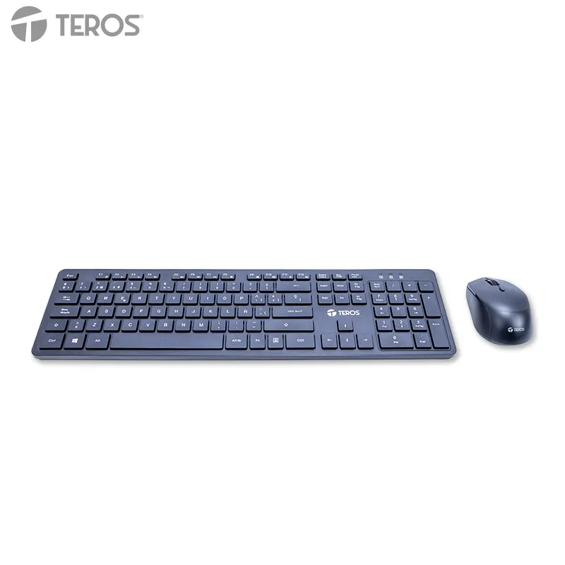 Kit Teclado + Mouse TEROS TE-5013S, negro inalambrico