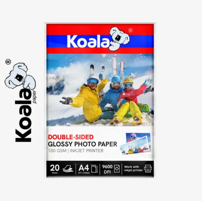 Papel Fotográfico Brillante Doble Cara 180 GSM A4 – 20 Hojas