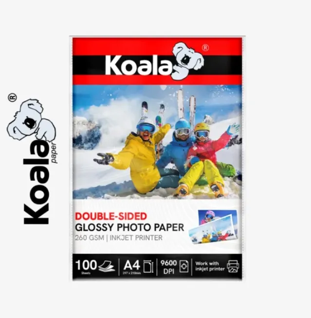 Papel Fotográfico Brillante de Doble Cara 260 GSM A4 – 100 Hojas